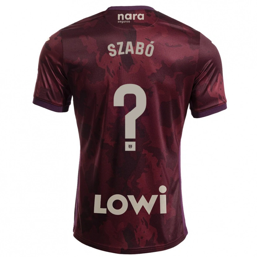 Danxen Män Csongor Szabó #0 Bourgogne Vit Bortatröja Matchtröjor 2025/26 Tröjor T-Tröja