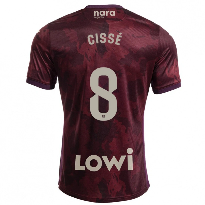 Danxen Män Seydouba Cissé #8 Bourgogne Vit Bortatröja Matchtröjor 2025/26 Tröjor T-Tröja