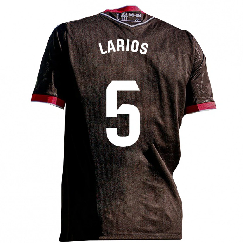 Danxen Män Juan Larios #5 Svart Röd Bortatröja Matchtröjor 2025/26 Tröjor T-Tröja