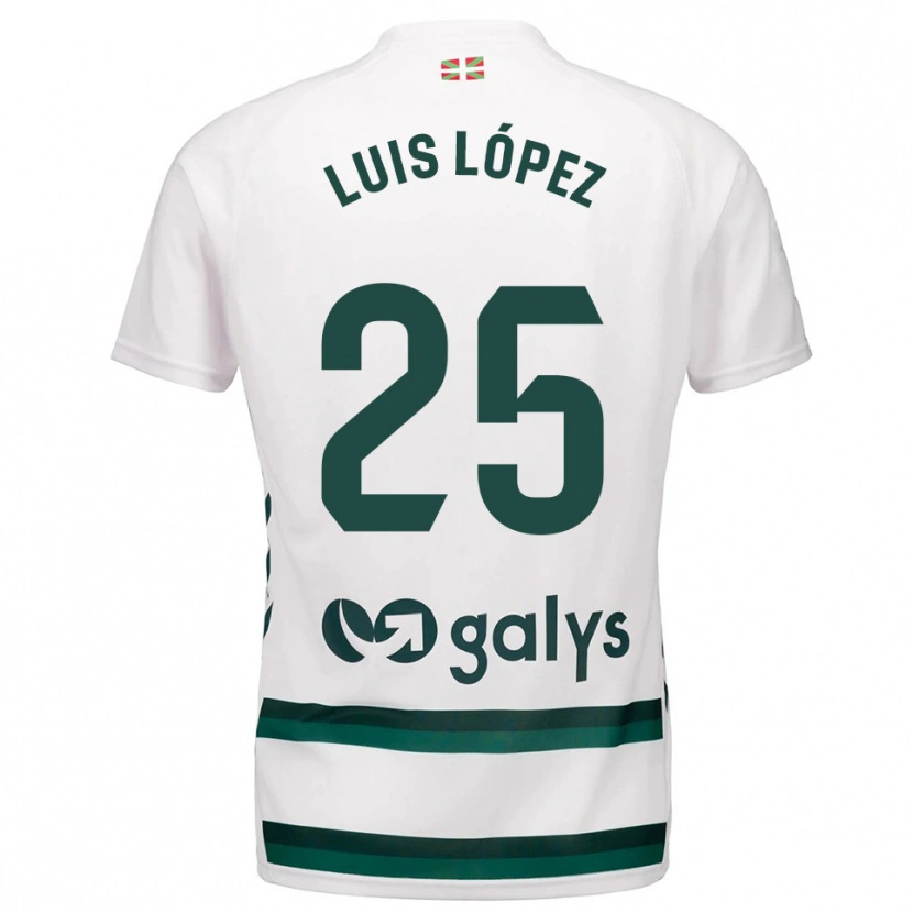 Danxen Män Luis López #25 Vit Grön Bortatröja Matchtröjor 2025/26 Tröjor T-Tröja