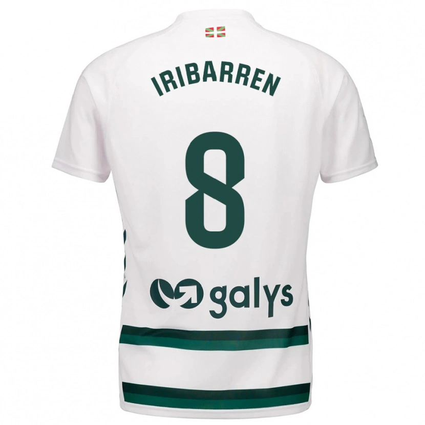 Danxen Män Amaia Iribarren Arteta #8 Vit Grön Bortatröja Matchtröjor 2025/26 Tröjor T-Tröja