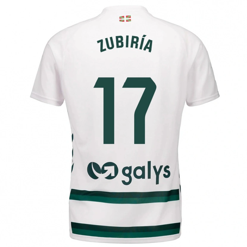 Danxen Män Iker Zubiría #17 Vit Grön Bortatröja Matchtröjor 2025/26 Tröjor T-Tröja