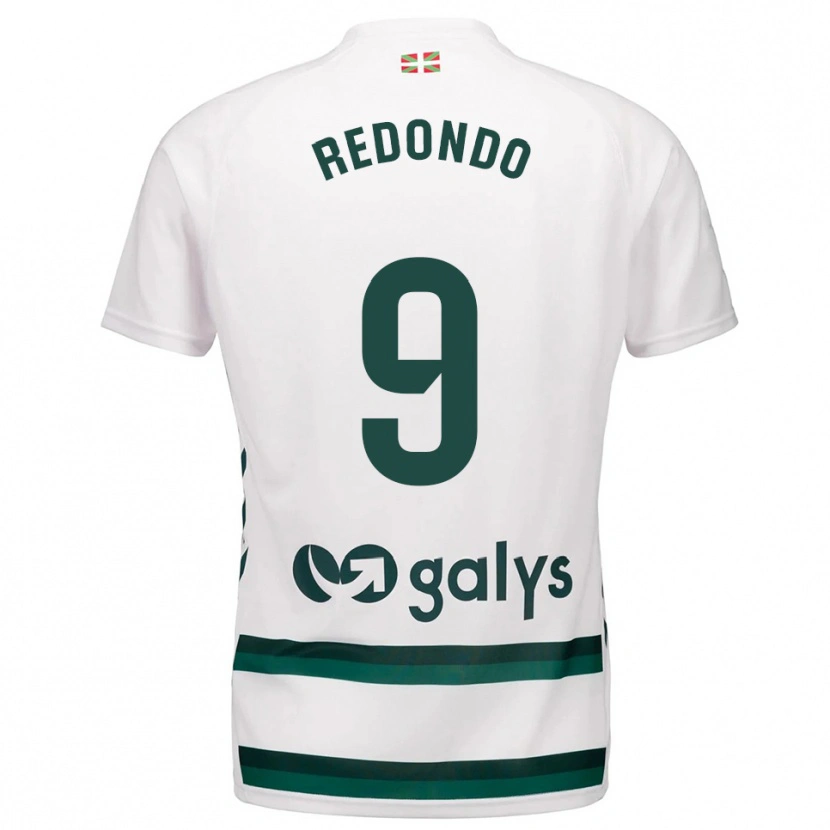 Danxen Män Ekaitz Redondo #9 Vit Grön Bortatröja Matchtröjor 2025/26 Tröjor T-Tröja
