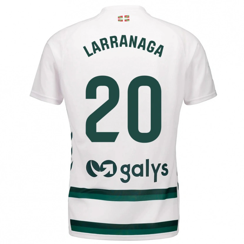 Danxen Män Aitor Larrañaga #20 Vit Grön Bortatröja Matchtröjor 2025/26 Tröjor T-Tröja