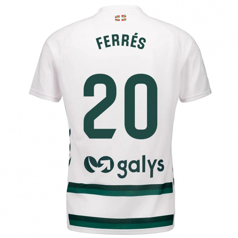 Danxen Män Llorenç Ferrés #20 Vit Grön Bortatröja Matchtröjor 2025/26 Tröjor T-Tröja