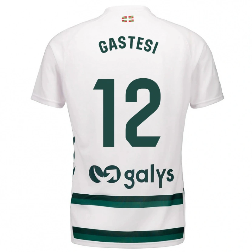 Danxen Män Gorka Gastesi #12 Vit Grön Bortatröja Matchtröjor 2025/26 Tröjor T-Tröja