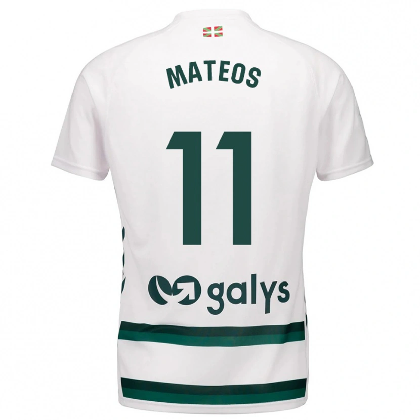 Danxen Män Endika Mateos #11 Vit Grön Bortatröja Matchtröjor 2025/26 Tröjor T-Tröja