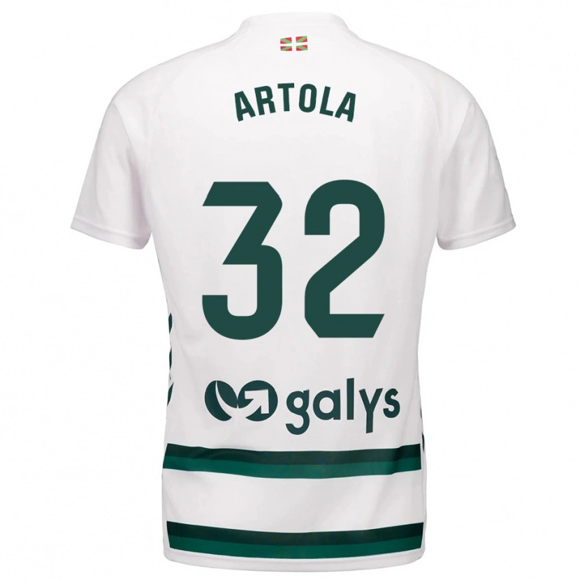 Danxen Män Iurgi Artola #32 Vit Grön Bortatröja Matchtröjor 2025/26 Tröjor T-Tröja