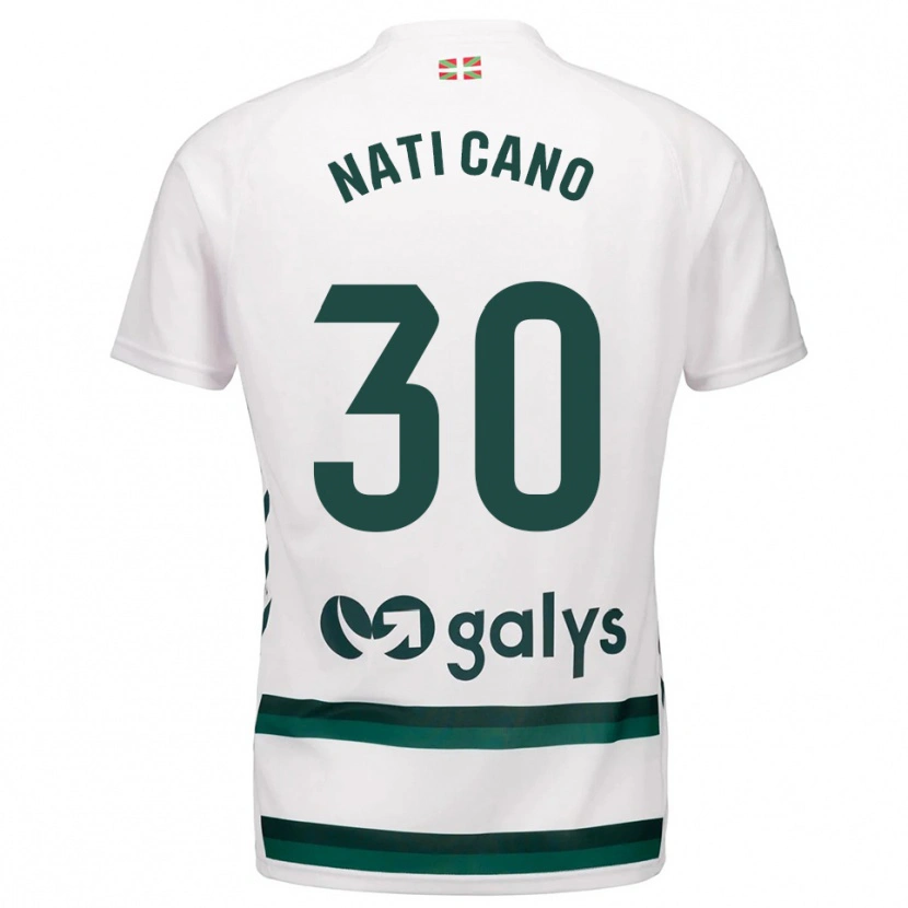 Danxen Män Natividad Cano Cabello #30 Vit Grön Bortatröja Matchtröjor 2025/26 Tröjor T-Tröja