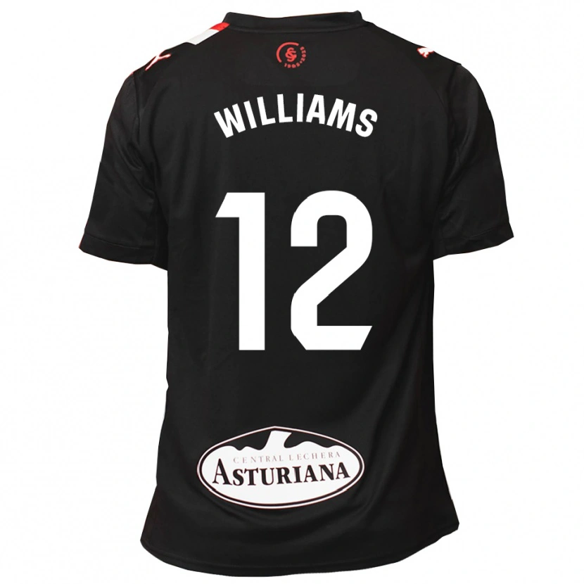 Danxen Män Aaron Williams #12 Svart Vit Bortatröja Matchtröjor 2025/26 Tröjor T-Tröja