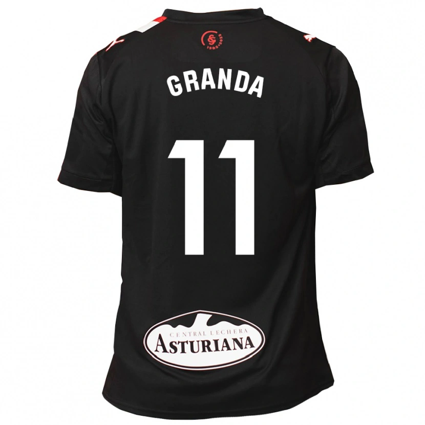 Danxen Män Lucía Granda Ibañez #11 Svart Vit Bortatröja Matchtröjor 2025/26 Tröjor T-Tröja