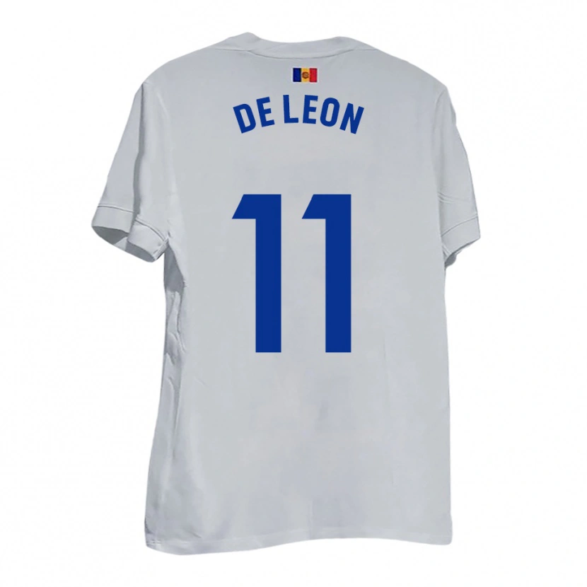 Danxen Män Lautaro De León #11 Vitt Blått Gult Bortatröja Matchtröjor 2025/26 Tröjor T-Tröja