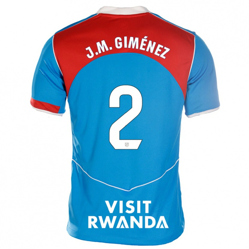 Danxen Män José María Giménez #2 Blå Vit Tredjesatsen Matchtröjor 2025/26 Tröjor T-Tröja