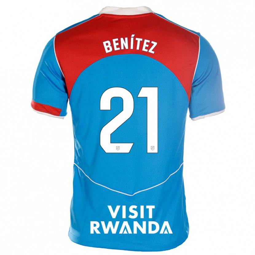 Danxen Män Fiamma Benítez #21 Blå Vit Tredjesatsen Matchtröjor 2025/26 Tröjor T-Tröja