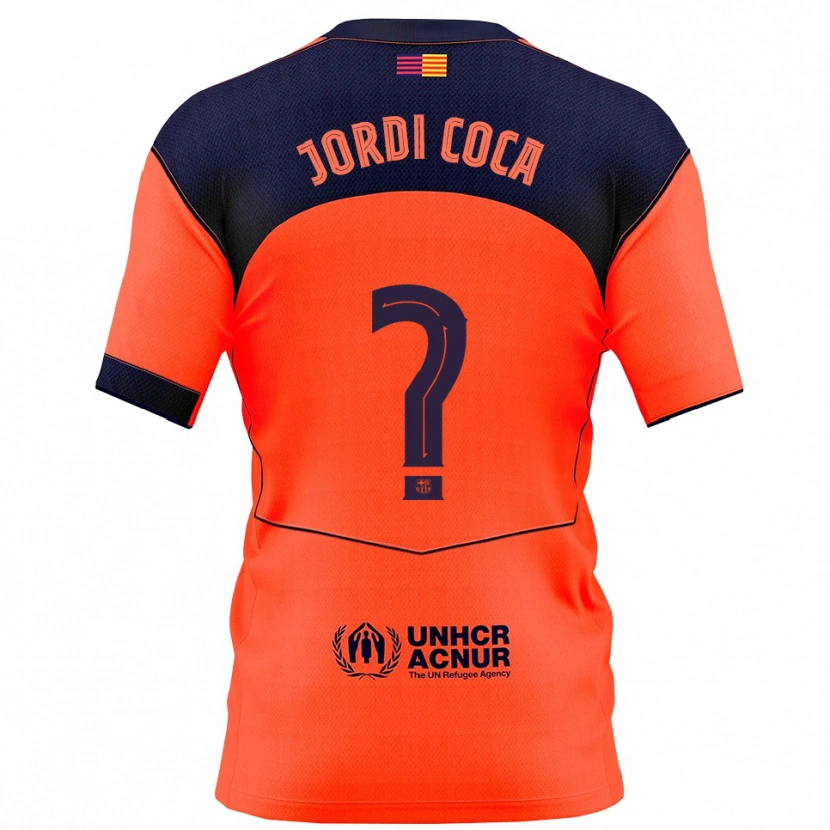 Danxen Män Jordi Coca #0 Orange Marinblå Tredjesatsen Matchtröjor 2025/26 Tröjor T-Tröja