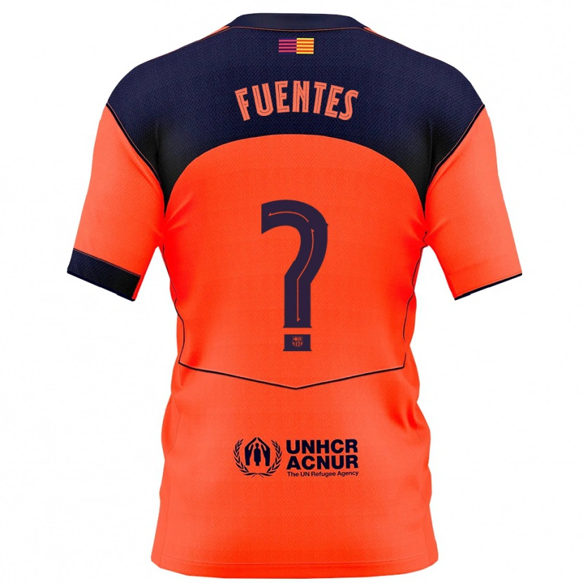 Danxen Män Juan David Fuentes #0 Orange Marinblå Tredjesatsen Matchtröjor 2025/26 Tröjor T-Tröja