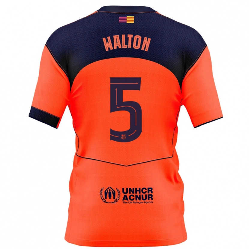Danxen Män Álex Walton #5 Orange Marinblå Tredjesatsen Matchtröjor 2025/26 Tröjor T-Tröja