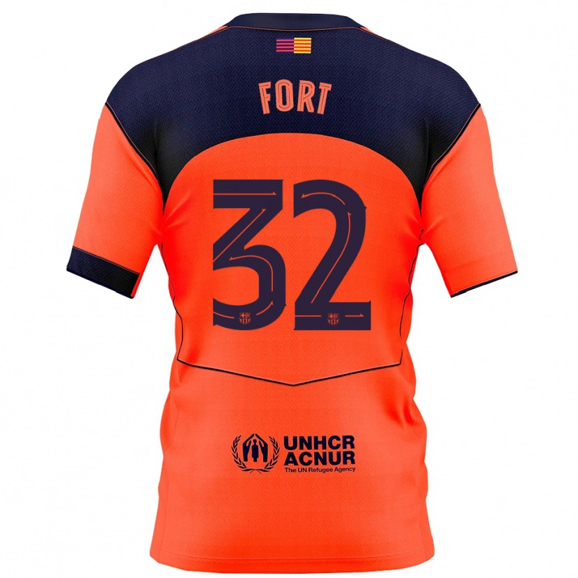 Danxen Män Héctor Fort #32 Orange Marinblå Tredjesatsen Matchtröjor 2025/26 Tröjor T-Tröja