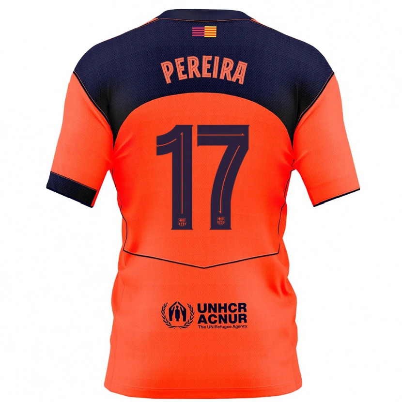 Danxen Män Andrea Pereira #17 Orange Marinblå Tredjesatsen Matchtröjor 2025/26 Tröjor T-Tröja
