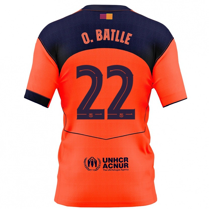 Danxen Män Ona Batlle #22 Orange Marinblå Tredjesatsen Matchtröjor 2025/26 Tröjor T-Tröja