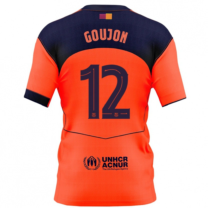 Danxen Män Iker Goujon #12 Orange Marinblå Tredjesatsen Matchtröjor 2025/26 Tröjor T-Tröja
