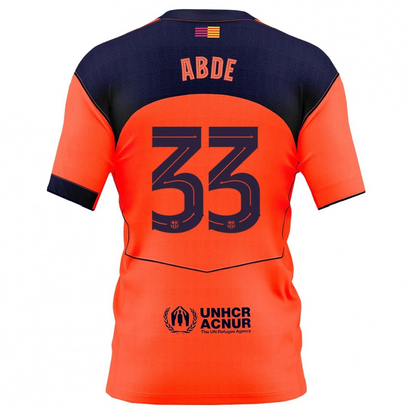 Danxen Män Ez Abde #33 Orange Marinblå Tredjesatsen Matchtröjor 2025/26 Tröjor T-Tröja