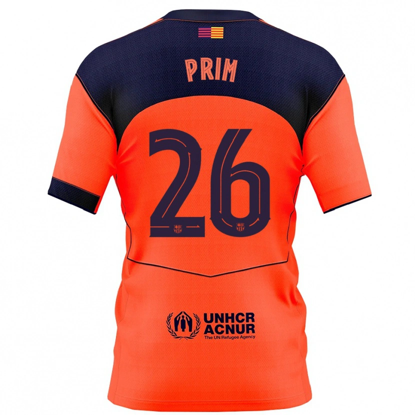 Danxen Män Pau Prim #26 Orange Marinblå Tredjesatsen Matchtröjor 2025/26 Tröjor T-Tröja