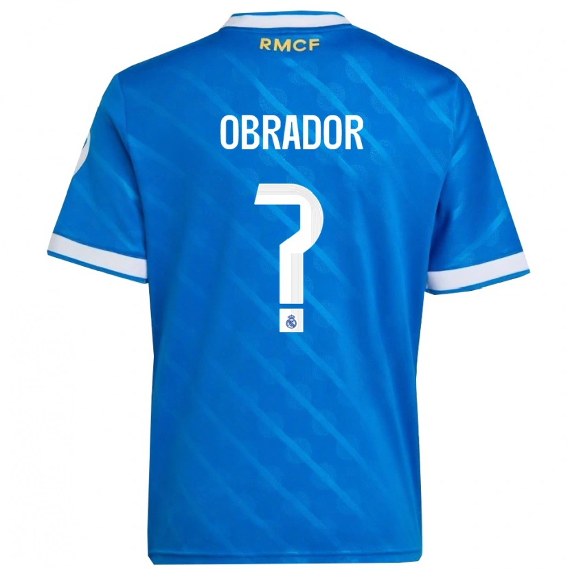 Danxen Män Rafael Obrador #0 Blå Vit Tredjesatsen Matchtröjor 2025/26 Tröjor T-Tröja