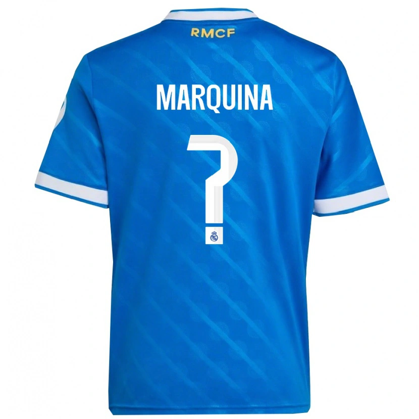 Danxen Män Guillermo Marquina #0 Blå Vit Tredjesatsen Matchtröjor 2025/26 Tröjor T-Tröja