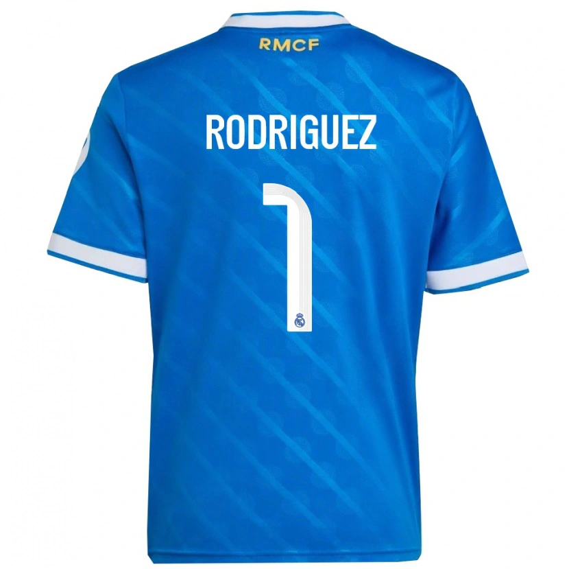 Danxen Män Misa Rodriguez #1 Blå Vit Tredjesatsen Matchtröjor 2025/26 Tröjor T-Tröja