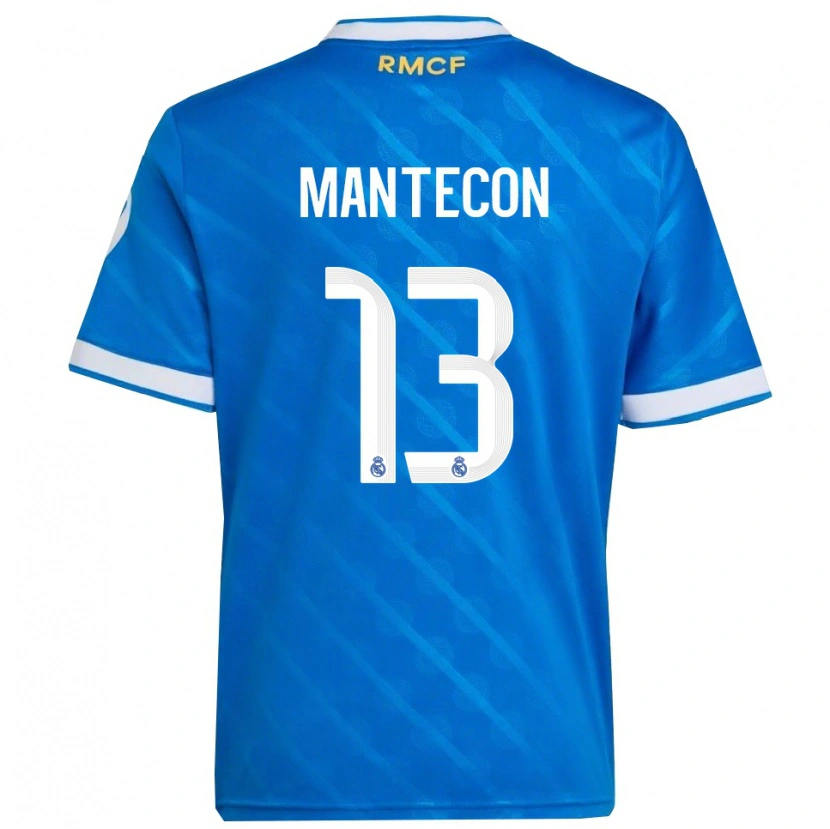 Danxen Män Hugo Mantecón #13 Blå Vit Tredjesatsen Matchtröjor 2025/26 Tröjor T-Tröja