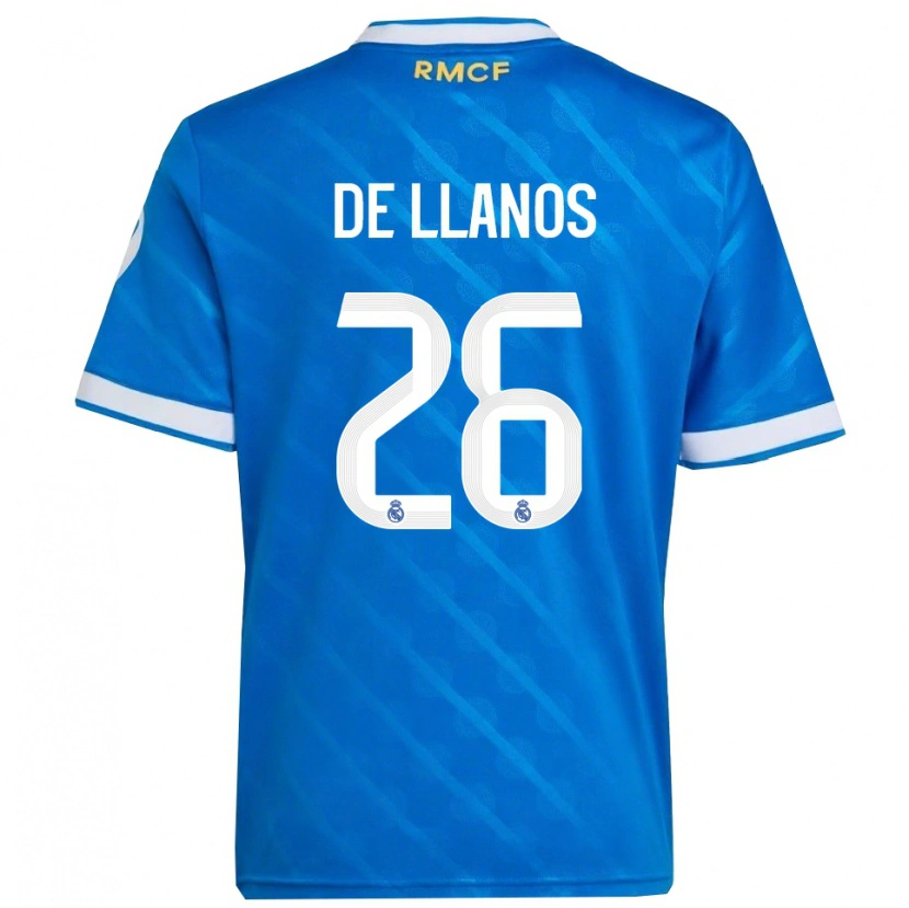 Danxen Män Hugo De Llanos #26 Blå Vit Tredjesatsen Matchtröjor 2025/26 Tröjor T-Tröja