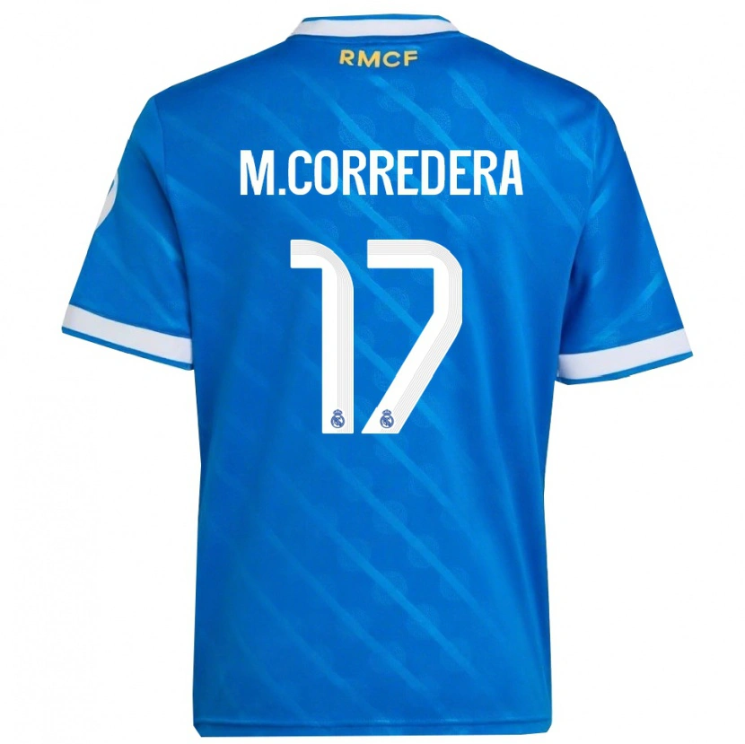 Danxen Män Marta Corredera #17 Blå Vit Tredjesatsen Matchtröjor 2025/26 Tröjor T-Tröja