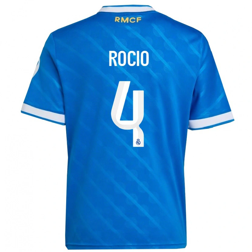 Danxen Män Rocio Galvez #4 Blå Vit Tredjesatsen Matchtröjor 2025/26 Tröjor T-Tröja