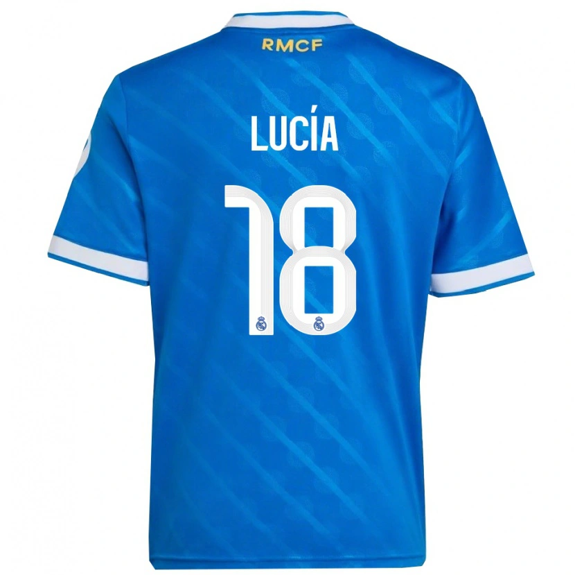 Danxen Män Lucia Rodriguez #18 Blå Vit Tredjesatsen Matchtröjor 2025/26 Tröjor T-Tröja
