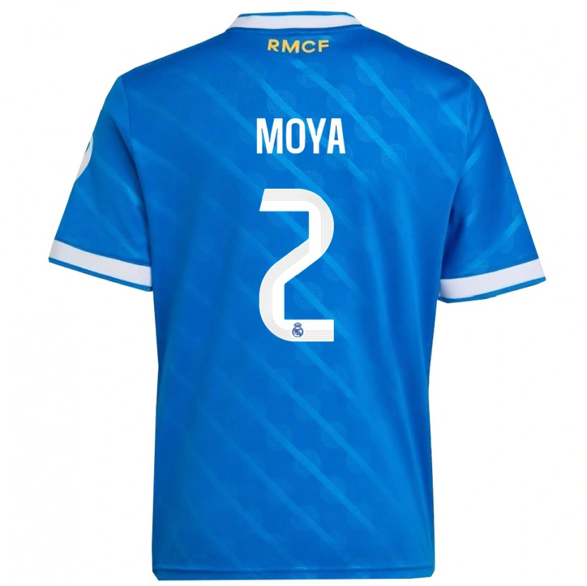 Danxen Män Alejandro Moya #2 Blå Vit Tredjesatsen Matchtröjor 2025/26 Tröjor T-Tröja