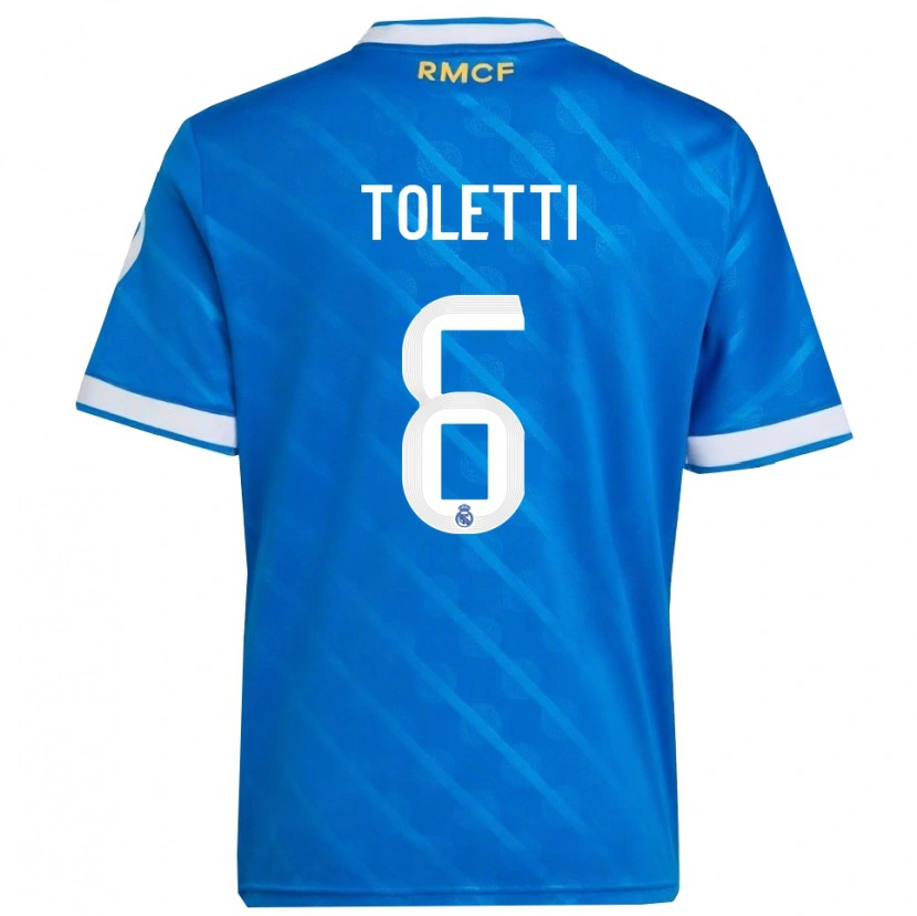 Danxen Män Sandie Toletti #6 Blå Vit Tredjesatsen Matchtröjor 2025/26 Tröjor T-Tröja