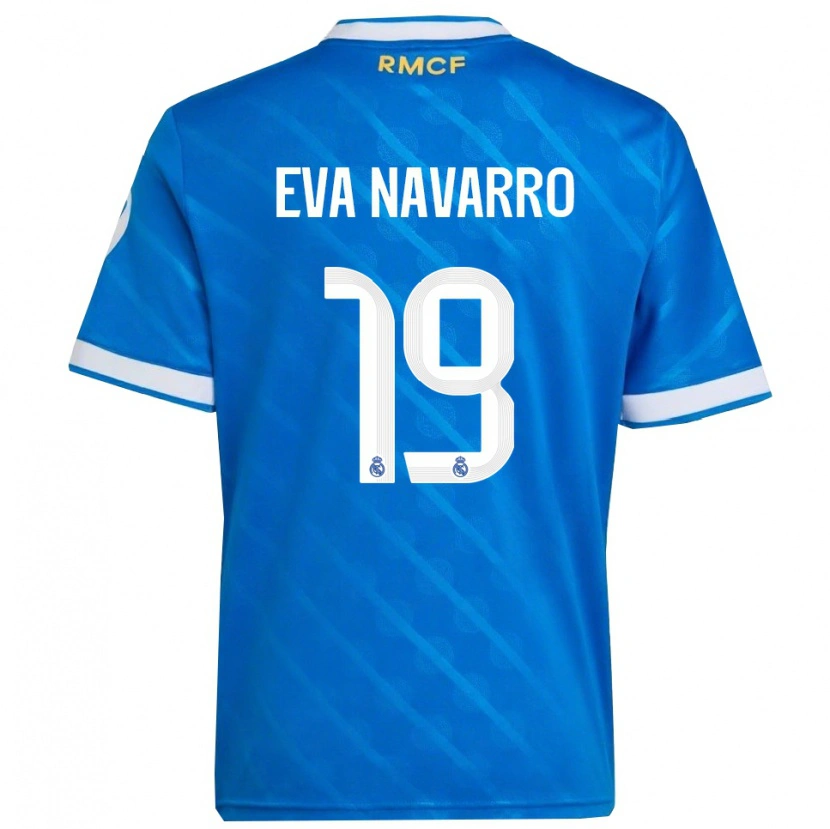 Danxen Män Eva Navarro #19 Blå Vit Tredjesatsen Matchtröjor 2025/26 Tröjor T-Tröja