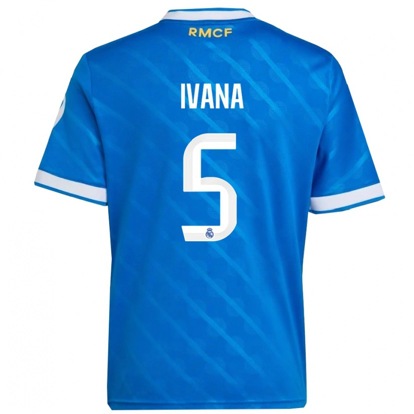 Danxen Män Ivana Andres #5 Blå Vit Tredjesatsen Matchtröjor 2025/26 Tröjor T-Tröja
