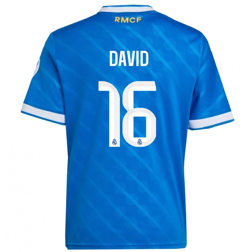 Danxen Män Antonio David #16 Blå Vit Tredjesatsen Matchtröjor 2025/26 Tröjor T-Tröja