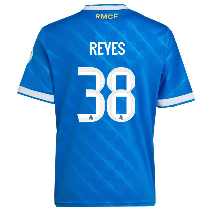 Danxen Män José Reyes #38 Blå Vit Tredjesatsen Matchtröjor 2025/26 Tröjor T-Tröja