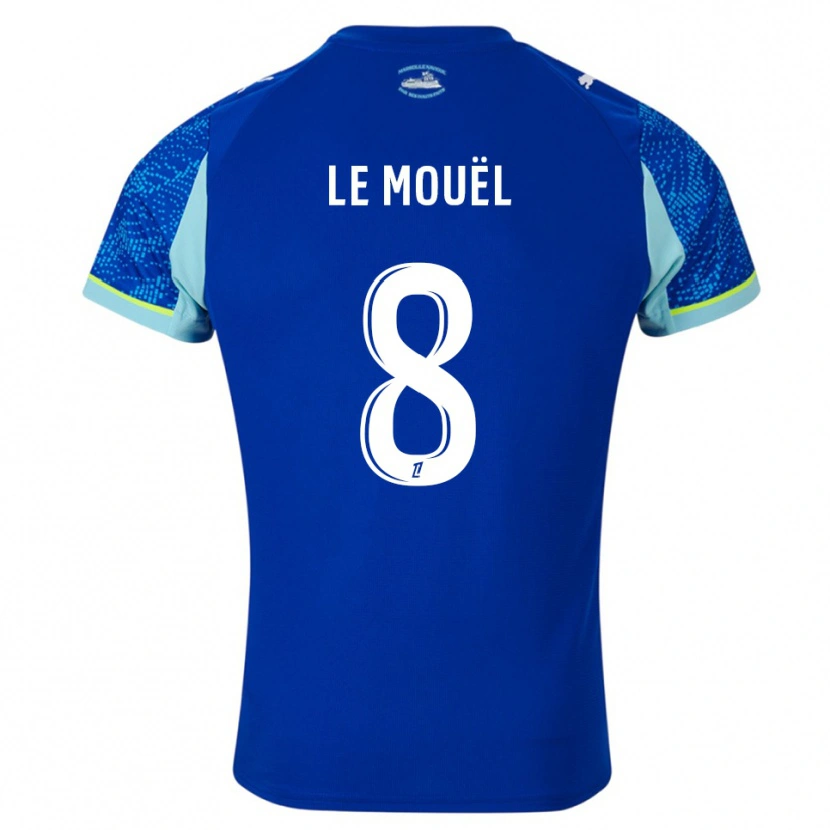 Danxen Män Margaux Le Mouël #8 Himmelsblå Vit Tredjesatsen Matchtröjor 2025/26 Tröjor T-Tröja