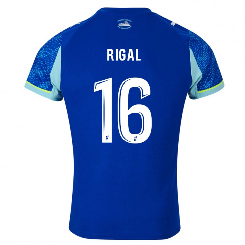 Danxen Män Pablo Rigal #16 Himmelsblå Vit Tredjesatsen Matchtröjor 2025/26 Tröjor T-Tröja