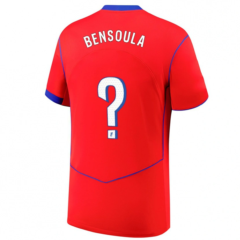 Danxen Män Kamil Bensoula #0 Röd Blå Vit Tredjesatsen Matchtröjor 2025/26 Tröjor T-Tröja