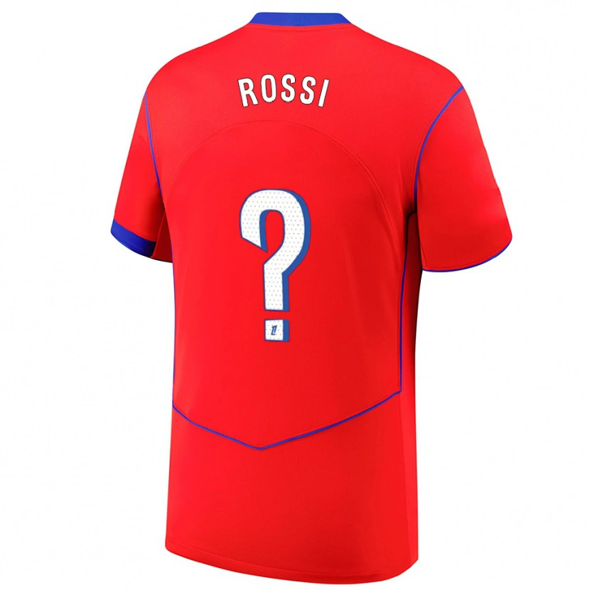 Danxen Män Fanny Rossi #0 Röd Blå Vit Tredjesatsen Matchtröjor 2025/26 Tröjor T-Tröja