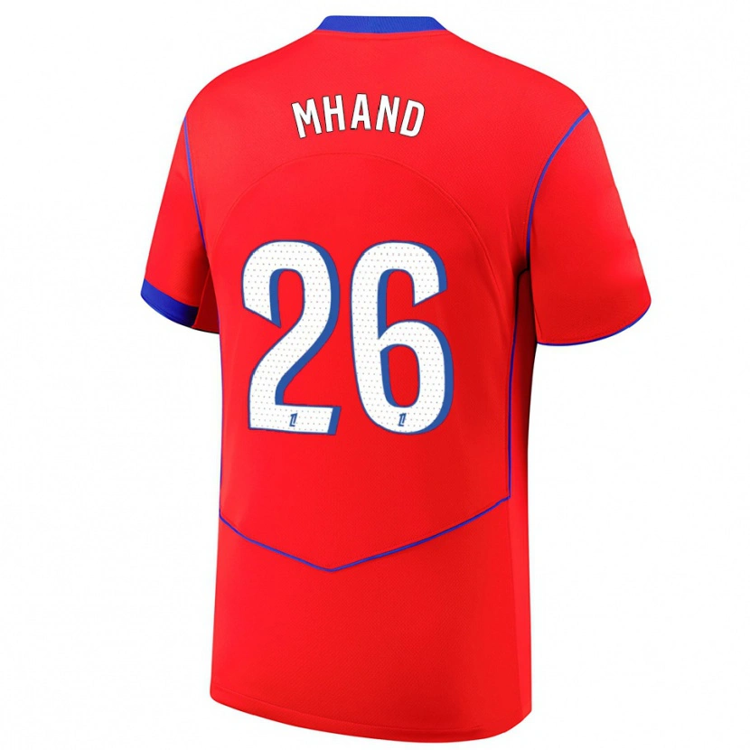 Danxen Män Ilian Mhand #26 Röd Blå Vit Tredjesatsen Matchtröjor 2025/26 Tröjor T-Tröja