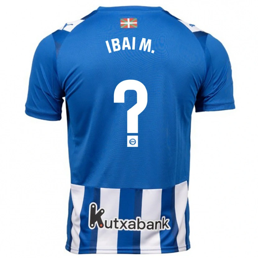 Danxen Kvinnor Ibai Martínez #0 Blå Vit Hemmatröja Matchtröjor 2025/26 Tröjor T-Tröja