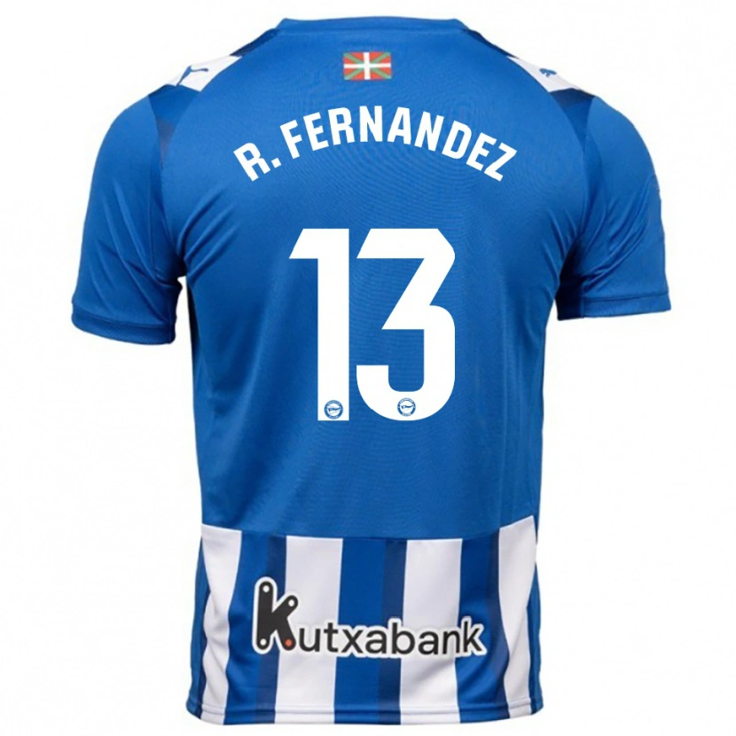 Danxen Kvinnor Raúl Fernández #13 Blå Vit Hemmatröja Matchtröjor 2025/26 Tröjor T-Tröja