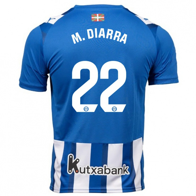 Danxen Kvinnor Moussa Diarra #22 Blå Vit Hemmatröja Matchtröjor 2025/26 Tröjor T-Tröja