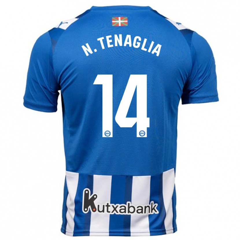 Danxen Kvinnor Nahuel Tenaglia #14 Blå Vit Hemmatröja Matchtröjor 2025/26 Tröjor T-Tröja